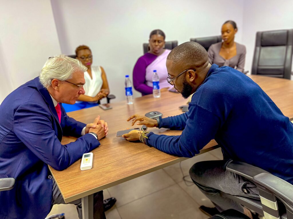Hubertus Rick, CEO for Retail Supermarkets Nigeria and Kennedy Offor, Chowdeck Head of Business/Sales.