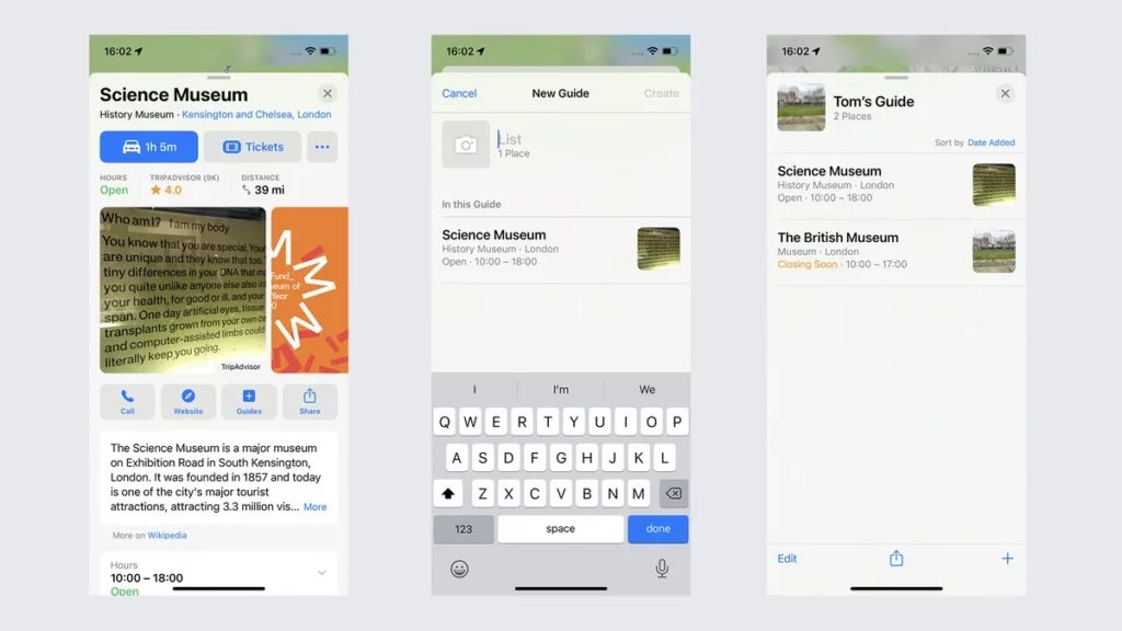 Apple maps collections