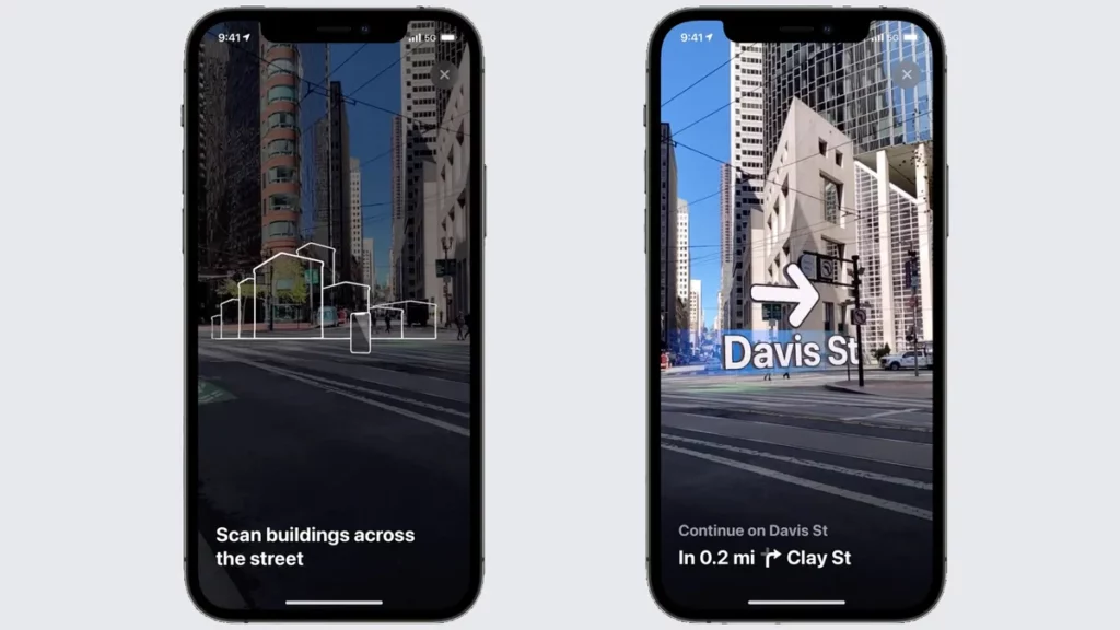 Apples maps AR View