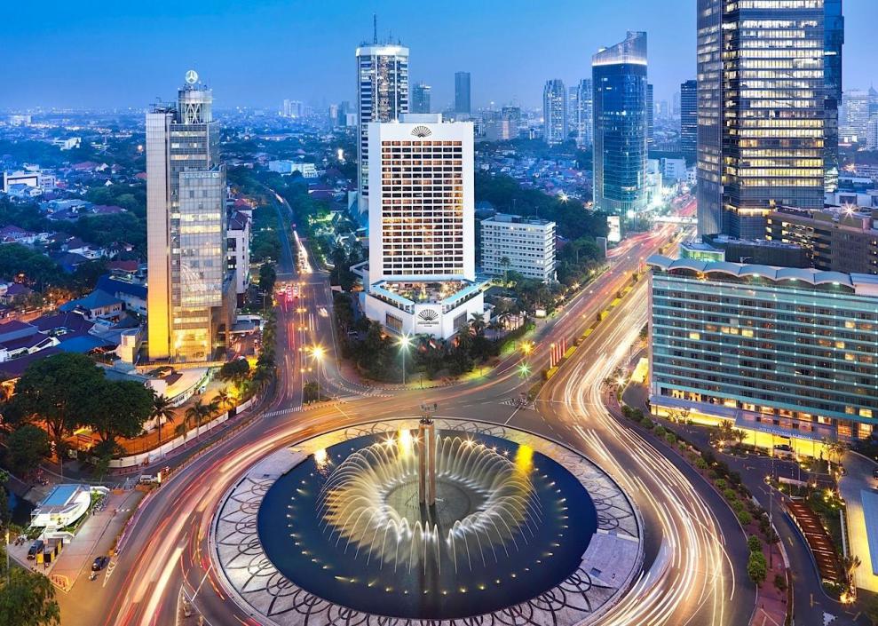 Tall building around the busy city of Lagos