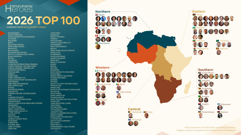 Africa's Business Heroes 2026 Names Top 100